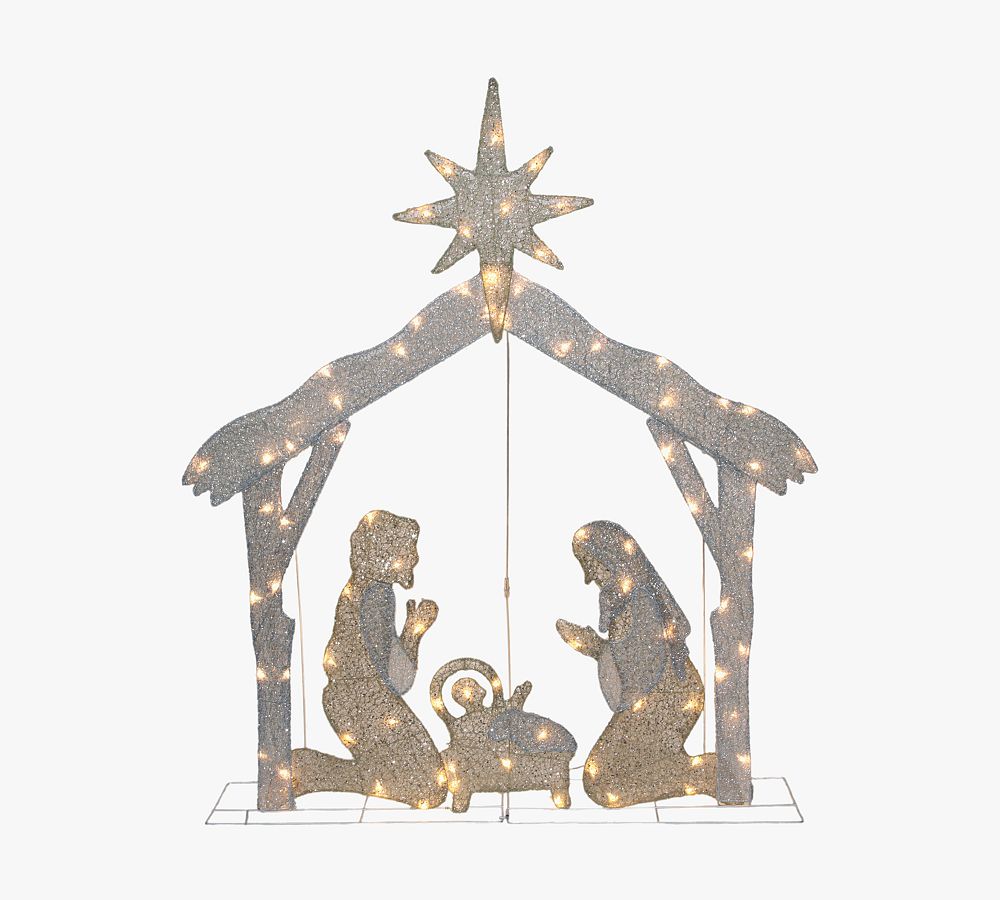 LED Lit Nativity Scene