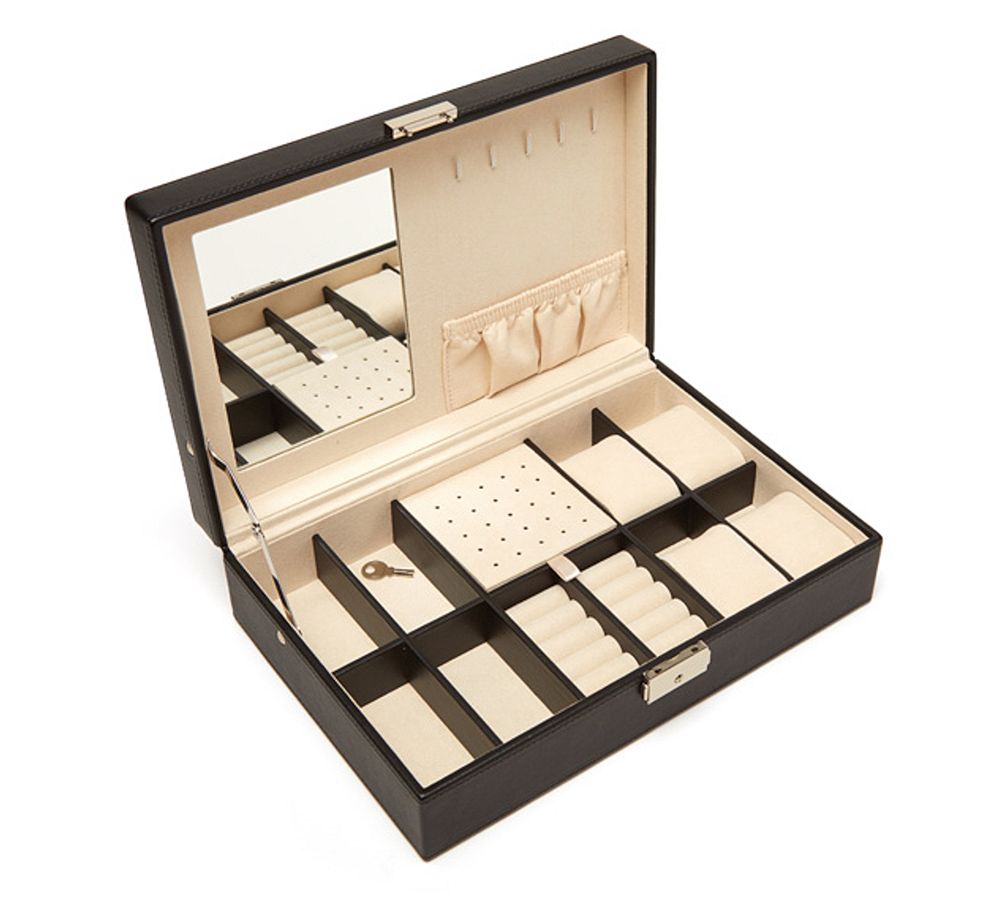 Kennedy Vegan Leather Single Hinged Jewelry Box Pottery Barn