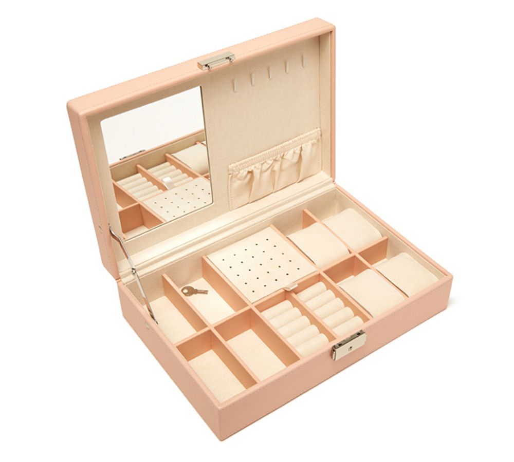 Kennedy Vegan Leather Single Hinged Jewelry Box Pottery Barn