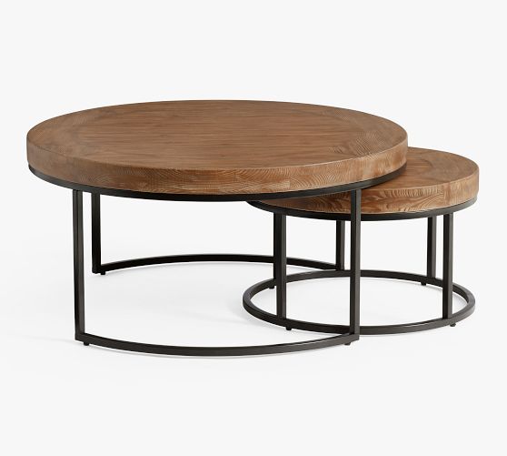 Malcolm Round Nesting Coffee Tables Pottery Barn