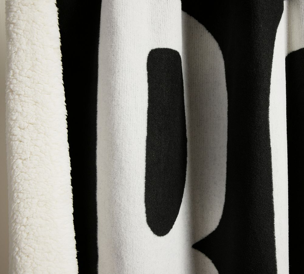 Boo Jacquard Sherpa Back Throw Blanket | Pottery Barn
