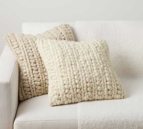 Throw Pillows from Pottery Barn Clearance Tablerunner