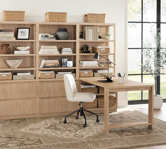 Pacific Peninsula Grand Desk & Bookcase Suite Pottery Barn