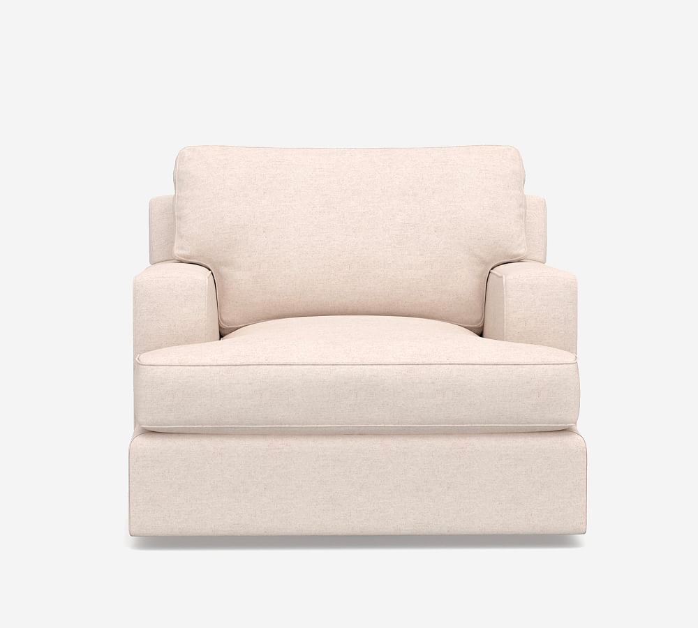 Townsend Square Arm Upholstered Swivel Armchair