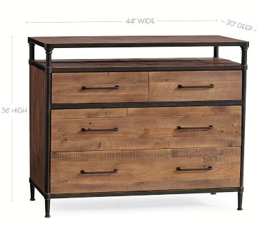 Juno Reclaimed Wood 4-Drawer Dresser | Pottery Barn