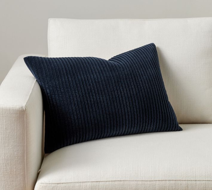 Blue velvet hotsell lumbar pillow