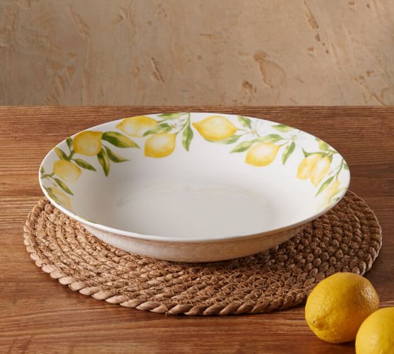 Lemons Bone China Serving Bowl Pottery Barn