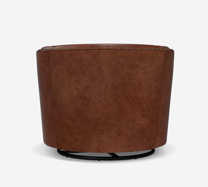 Harlow leather swivel deals armchair