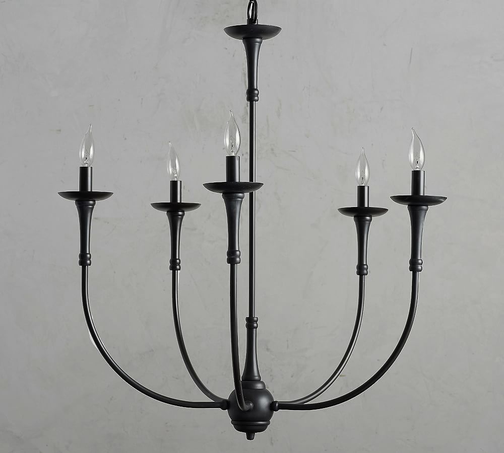 Pottery barn 2024 iron chandelier