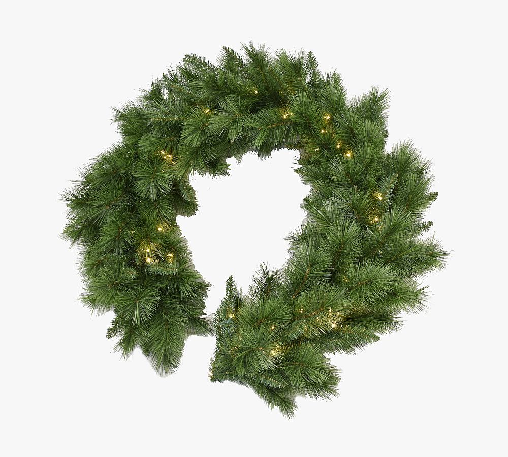 Faux Oversized Mixed Garland With LED Lights - Set of 2