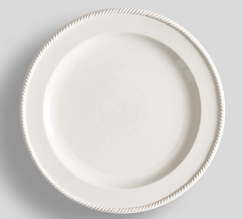 Heirloom Rope Rim Stoneware Dinner Plates | Pottery Barn