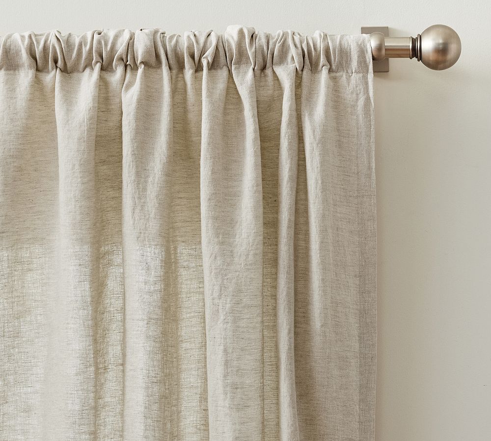 Belgian Flax Linen Unlined Curtain | Pottery Barn