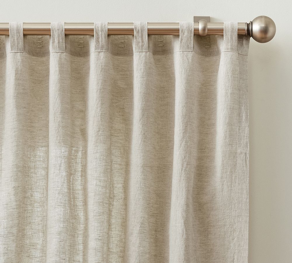 Belgian Flax Linen Unlined Curtain | Pottery Barn