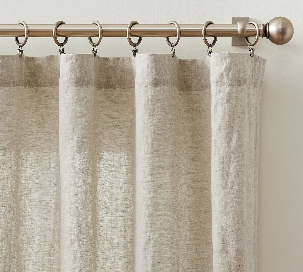 Belgian Flax Linen Unlined Curtain | Pottery Barn