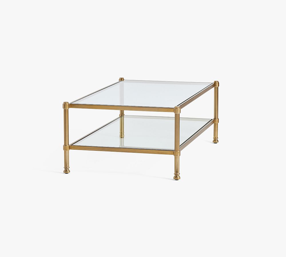 Everson Rectangular Glass Coffee Table Pottery Barn