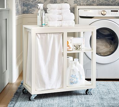 Modular Hamper Manchester Hamper Cart | Pottery Barn