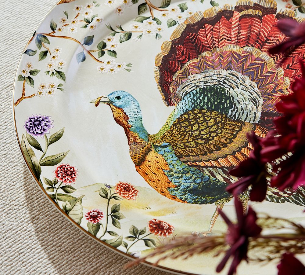 Pottery barn shop turkey plates