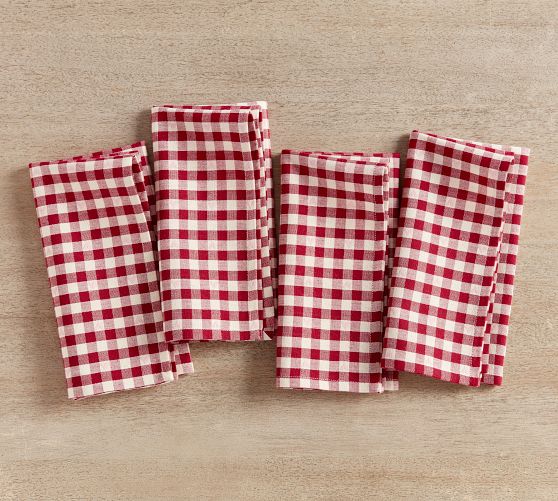 set of 4 organic porcupine cloth napkins in red — Hearth and Harrowset of 4  organic porcupine cloth napkins in red