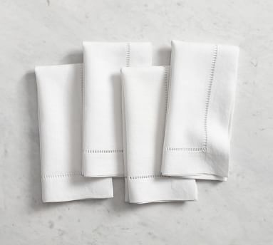 Linen Hemstitch Napkins - Set of 4 | Pottery Barn