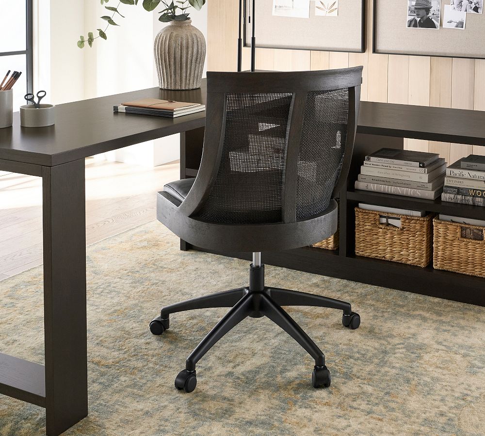 Bennett Leather Swivel Desk Chair 