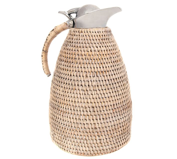 Woven Rattan Thermos with Stainless Steel - Pomegranate Inc.