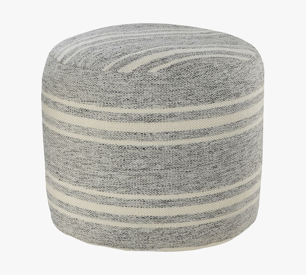 Newton Recycled Yarn Outdoor Pouf Pottery Barn