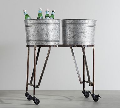 Galvanized Bucket-Stand Drink Dispenser – CHIC DETROIT EVENTS