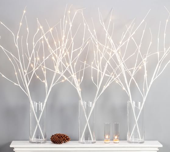 Lit Faux Twig Branches, 37 - Set of 6