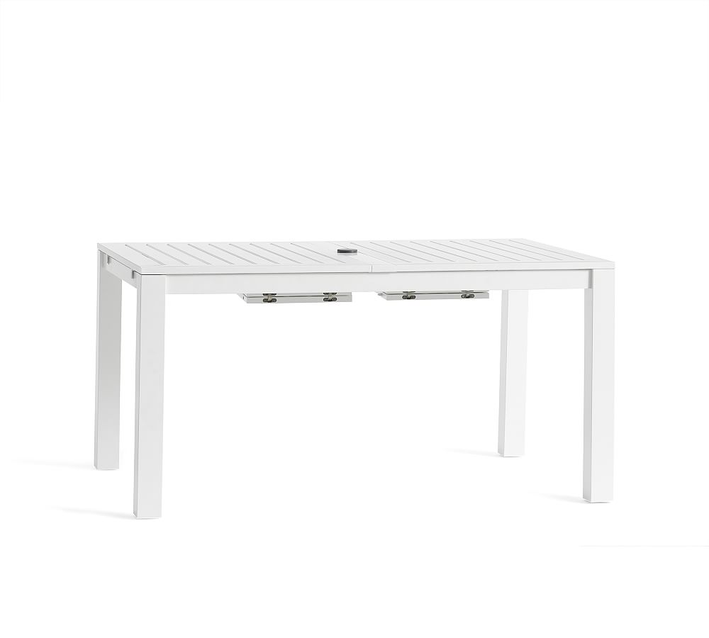 Indio 60&quot; Metal Extending Dining Table, White