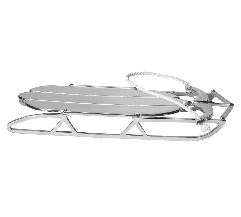 Handcrafted Sled Recycled Metal Serving Platter | Pottery Barn