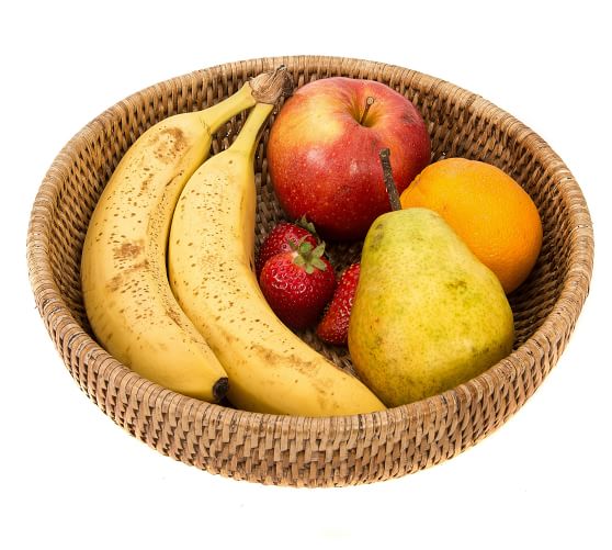 Tava Handwoven Rattan Fruit Bowl | Pottery Barn