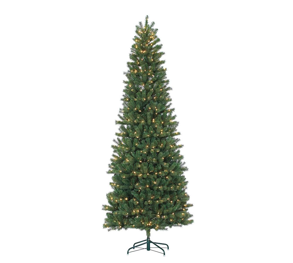 Lit Montgomery Pine Faux Christmas Trees | Pottery Barn