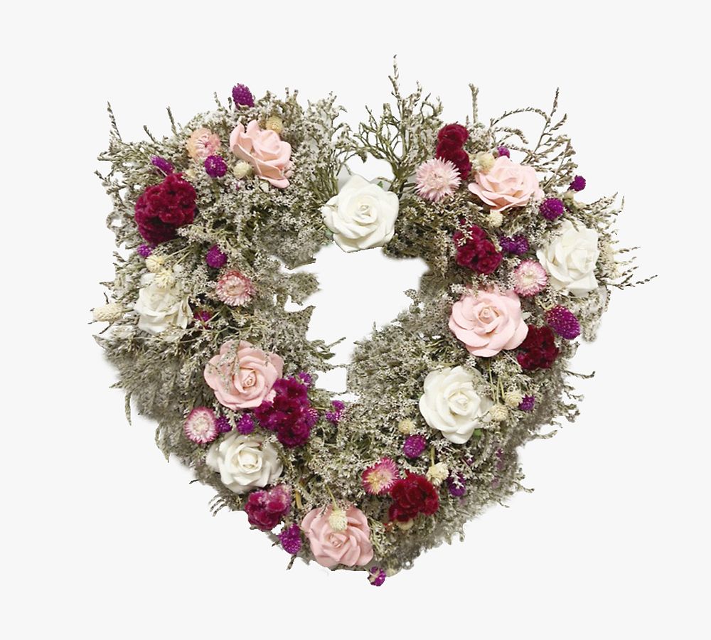 Pastel Heart Wreath by Fanny's Flowers