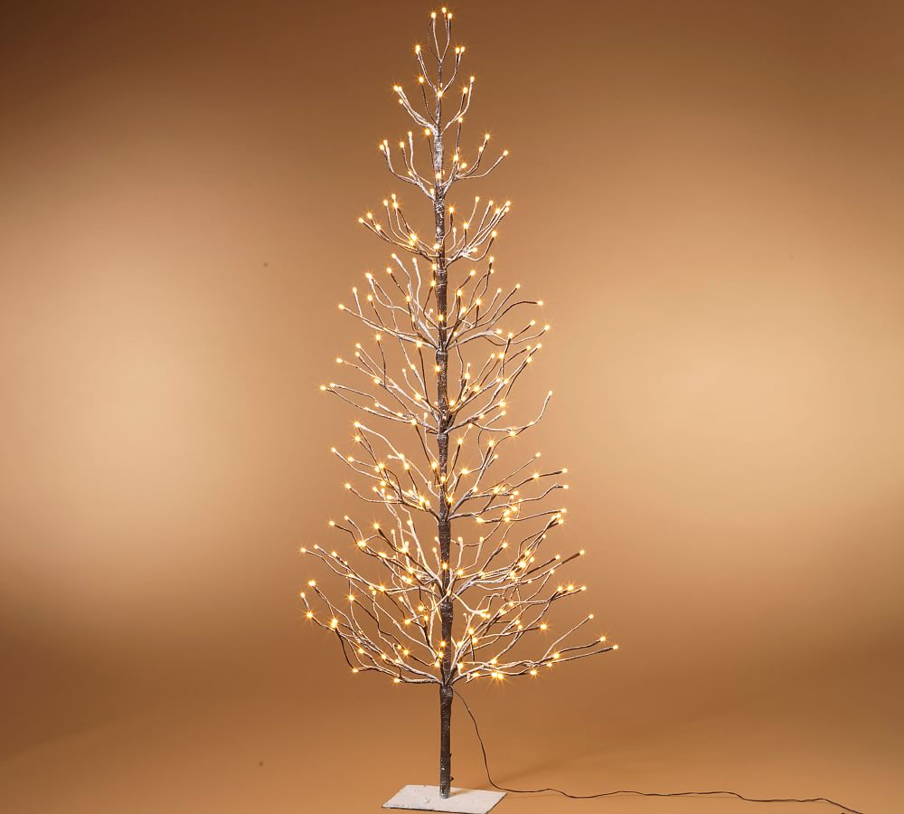 Lit LED Snowy Tree