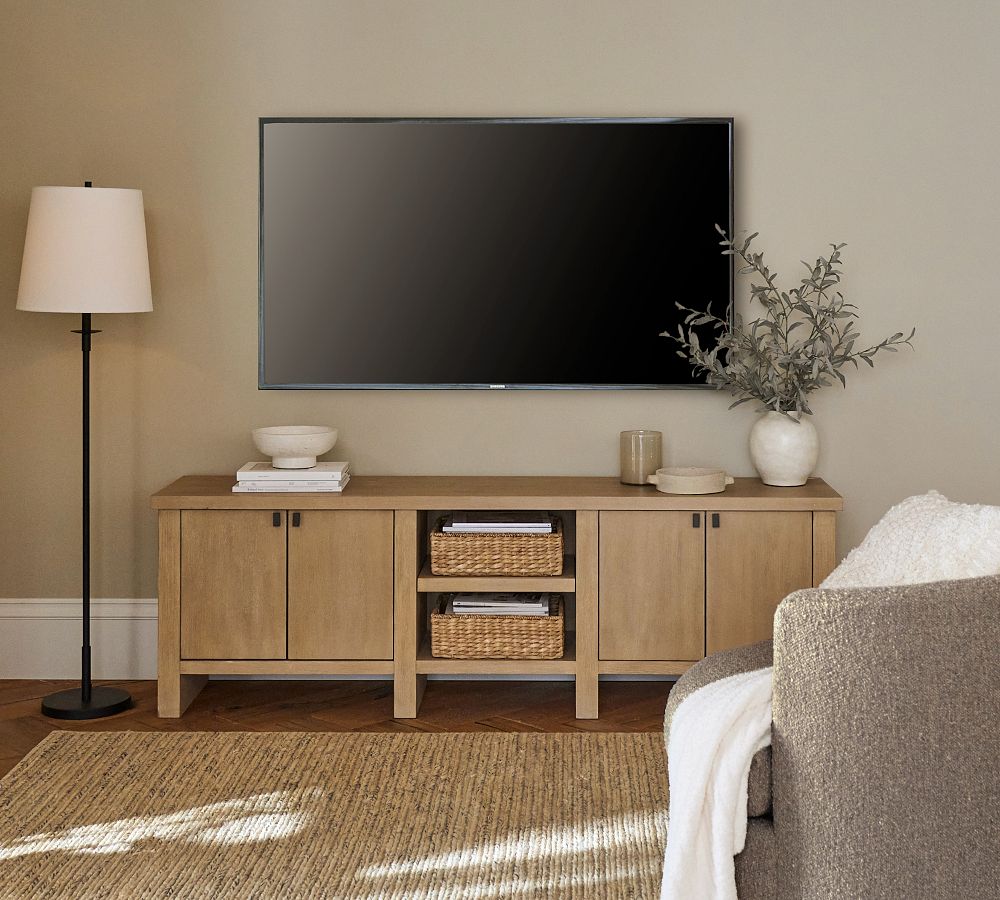 Modern farmhouse shop media console