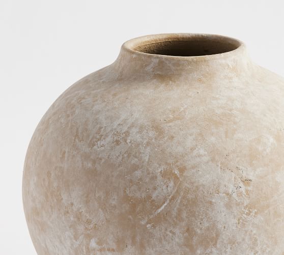12 Distressed Ceramic Vase Natural Cream - Hearth & Hand™ with Magnolia