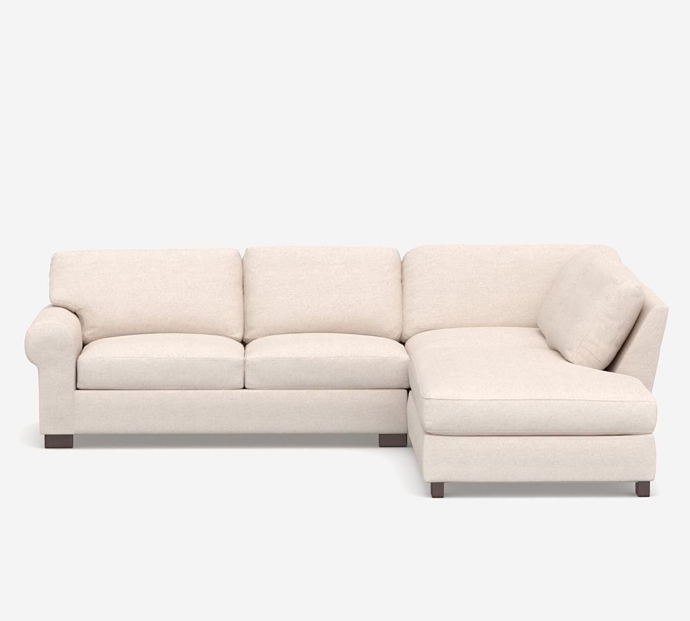 Turner Roll Arm Upholstered 3-Piece Bumper Sectional