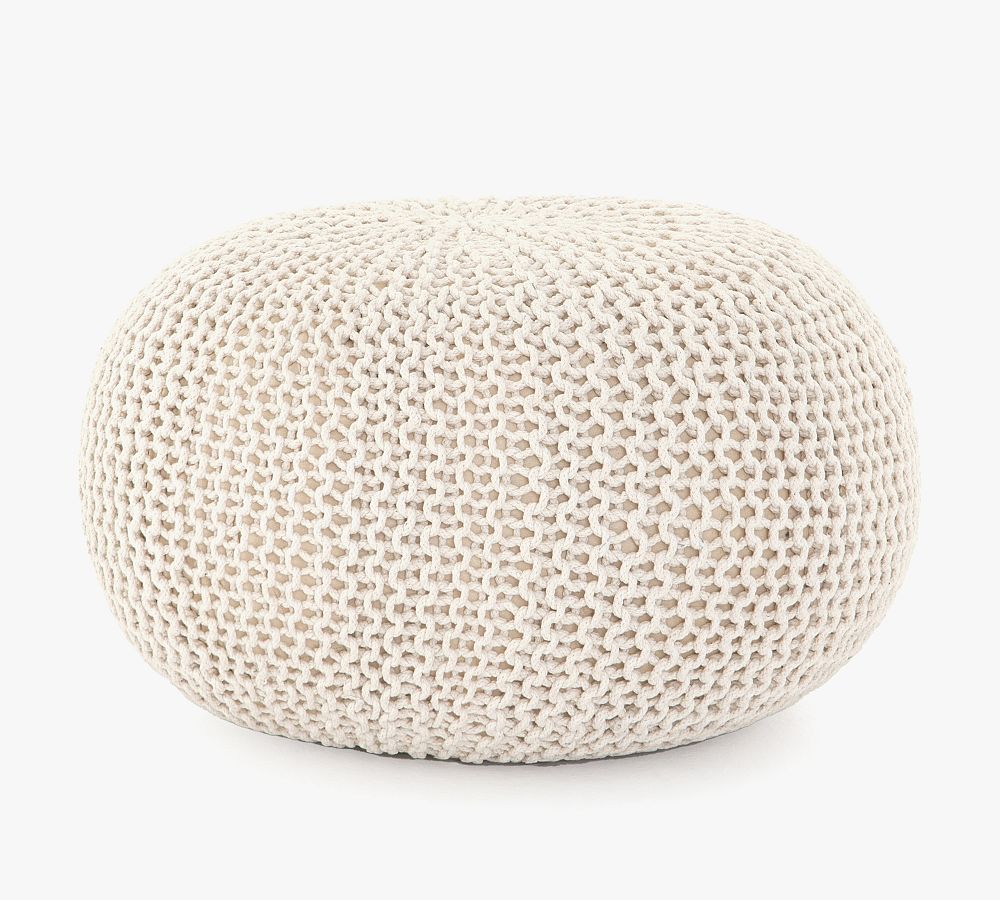 Jute Knit Pouf Pottery Barn