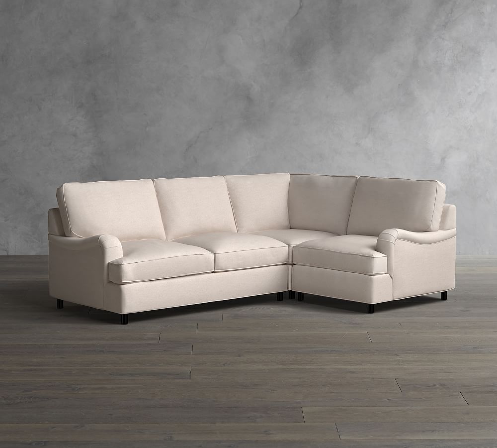 PB English Arm Upholstered 3-Piece Sectional
