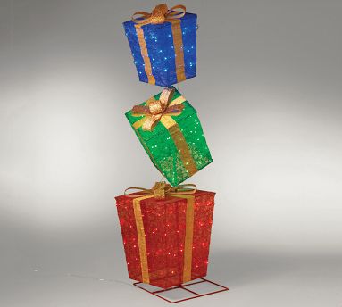 Lit Gift Boxes - Stack Of 3 | Pottery Barn