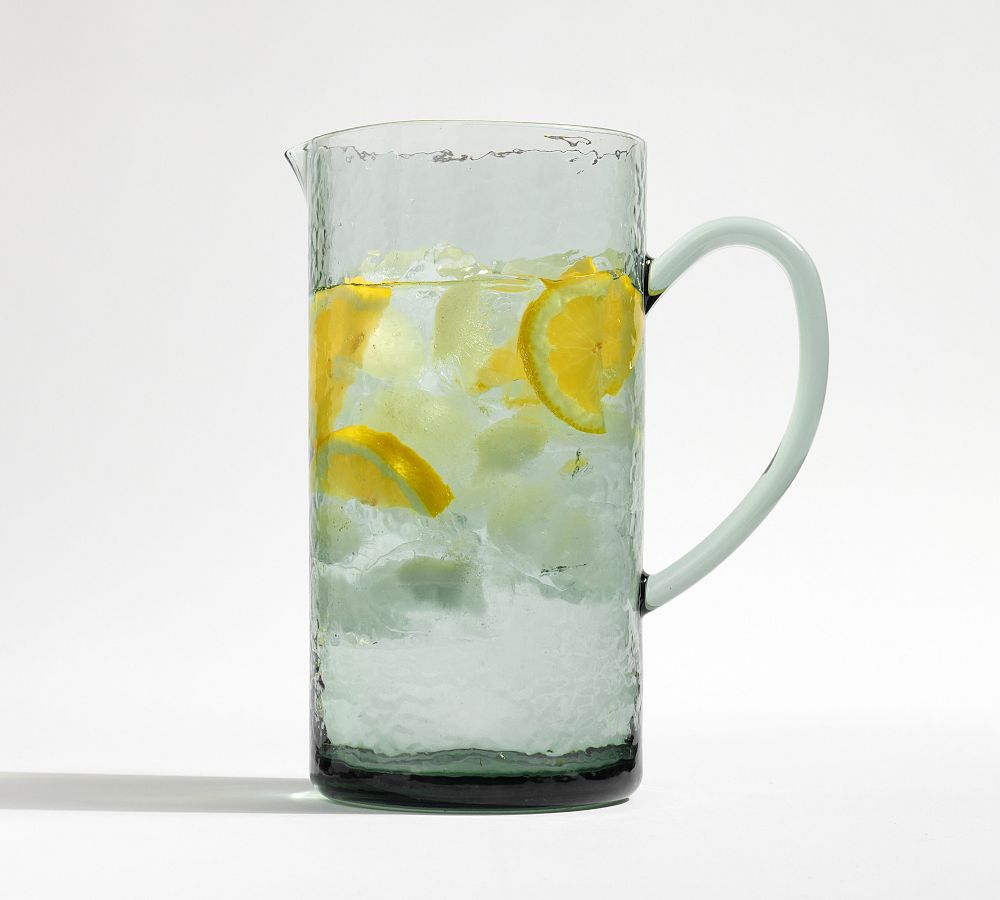 Hammered Outdoor Pitcher, color: Mist Blue