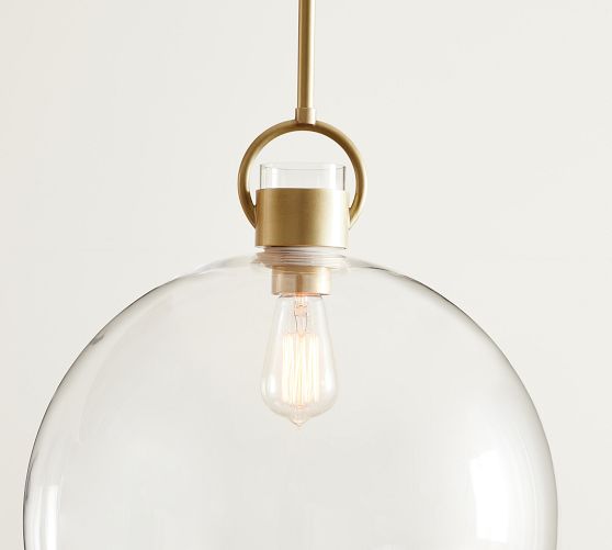 glass globe pendant light pottery barn