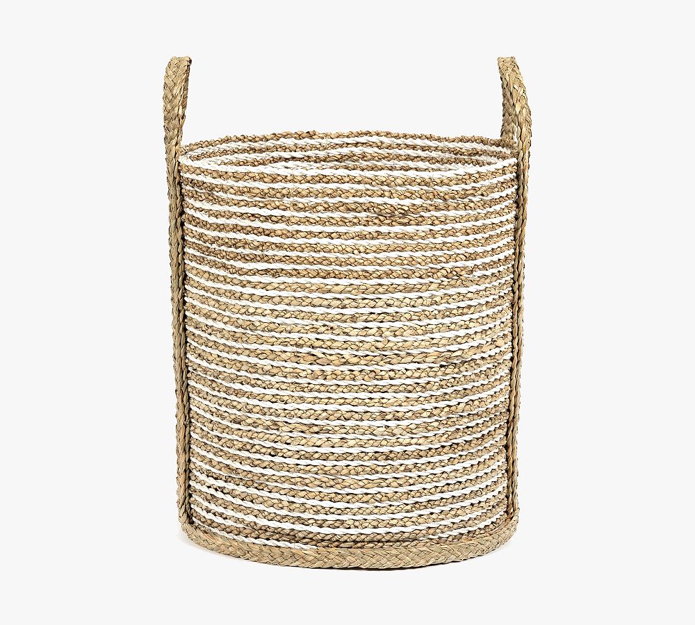 Talken Round Seagrass Basket Pottery Barn