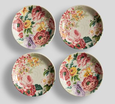 Meadow Floral Stoneware Salad Plates - Set Of 4 