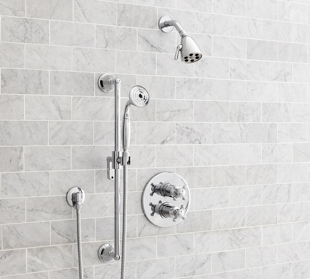 Warby Cross Handle Thermostatic Shower Set with Handshower