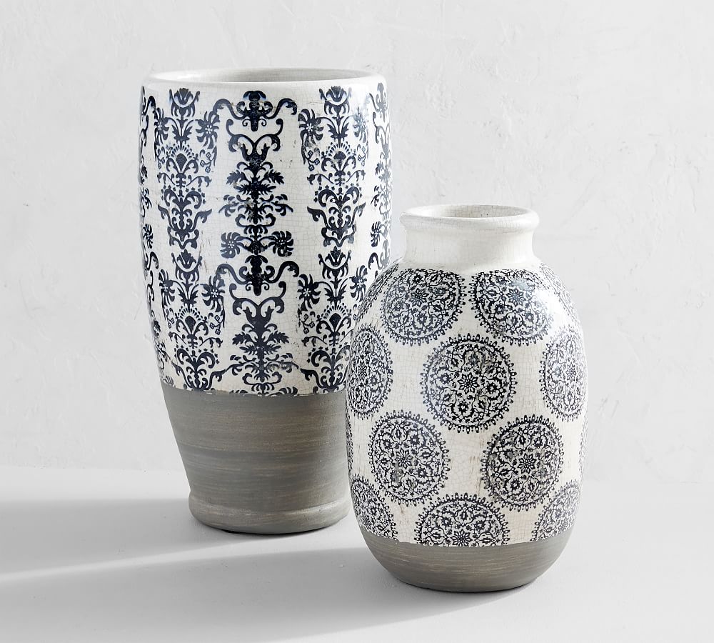 Lilian Hand Painted Ceramic Vases