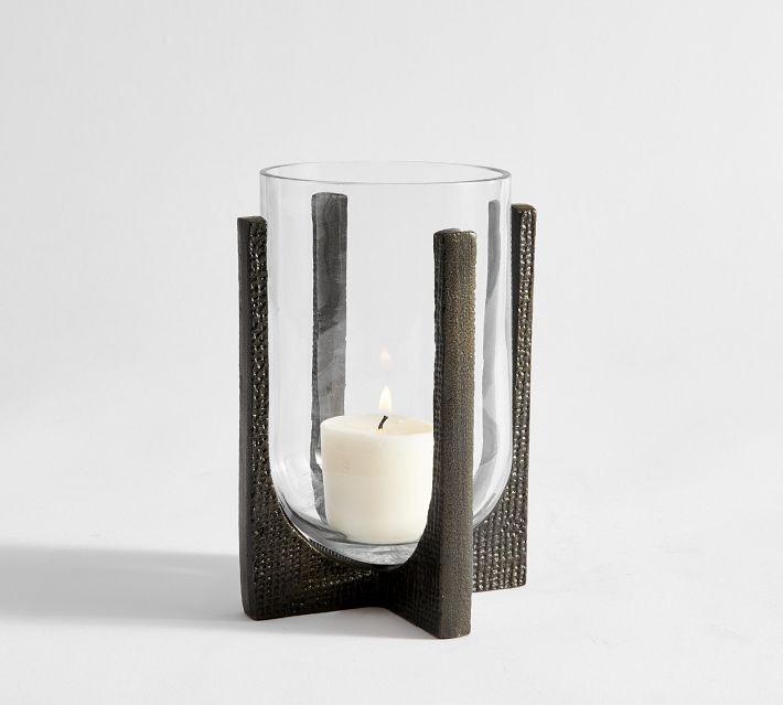 Iron and deals glass candle holder