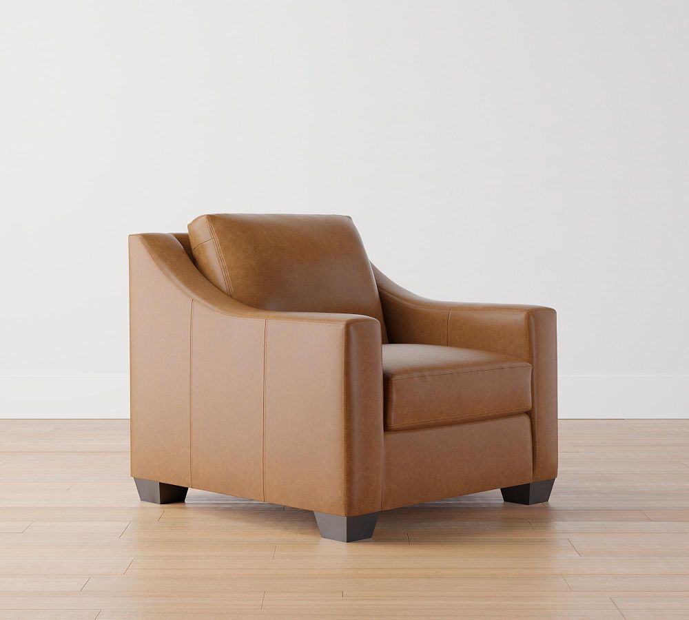 York Slope Arm Leather Chair