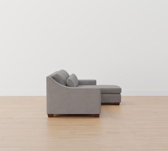 York Slope Arm Upholstered Sofa Chaise Sectional Pottery Barn