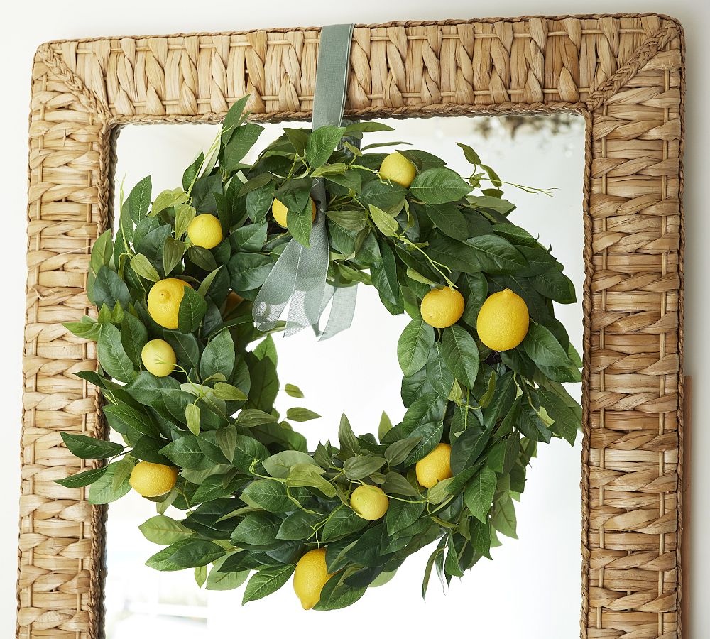 Monique Lhuillier Faux Lemon Wreath & Garland | Pottery Barn